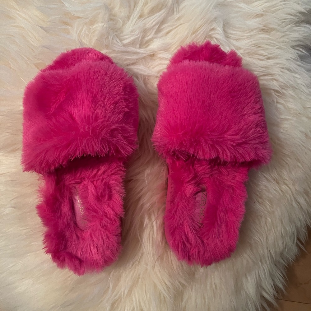 Vibrant Fuzzy Slippers
